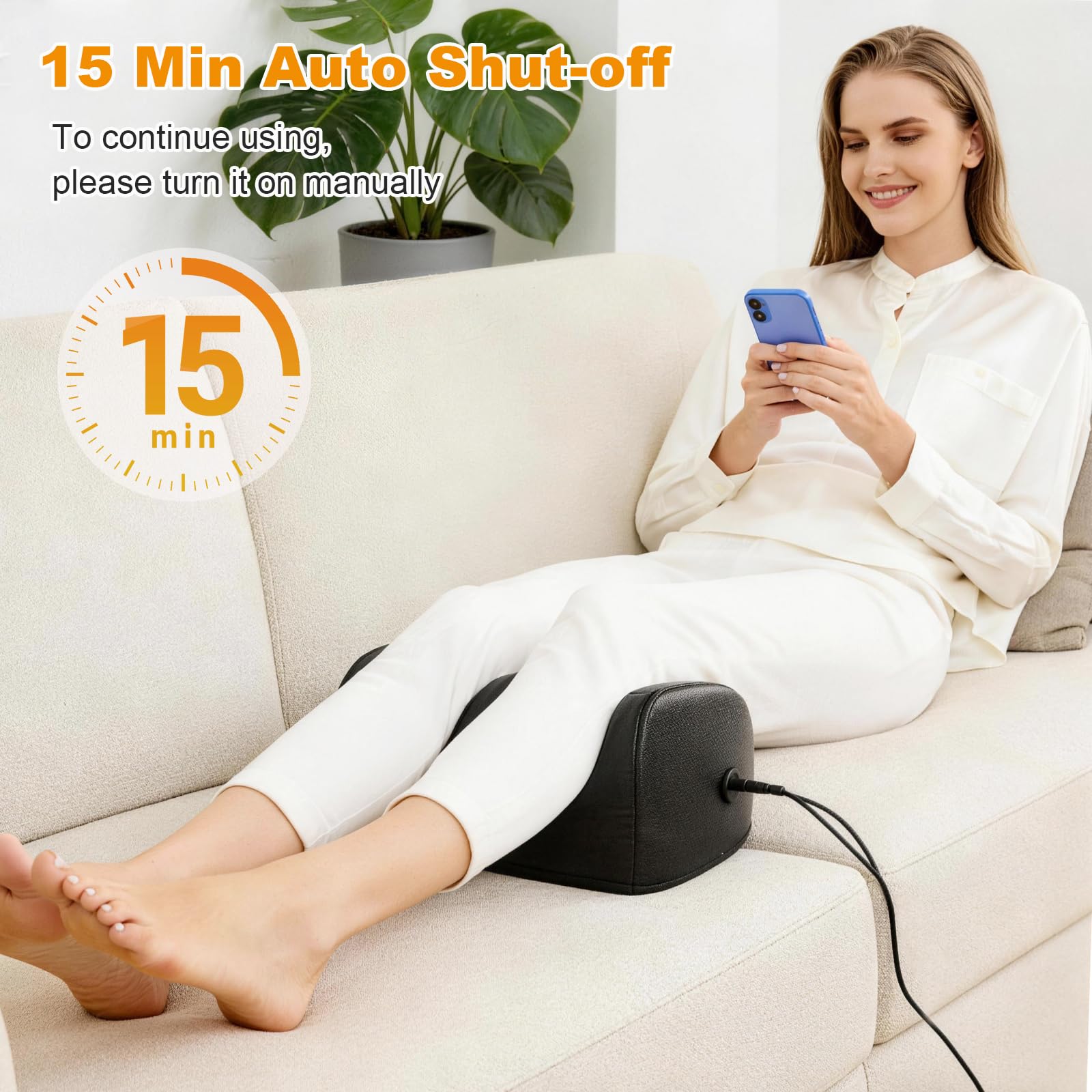 LINGTENG Foot Massager with Heat, with Massage Rollers, 3 Settings, Bi-Directional Rotation, Shiatsu Calf Massager for Calf, Foot and Sole Massage, Gift for Mum, Dad and Friends 🍁 All In One Marketplace Canada