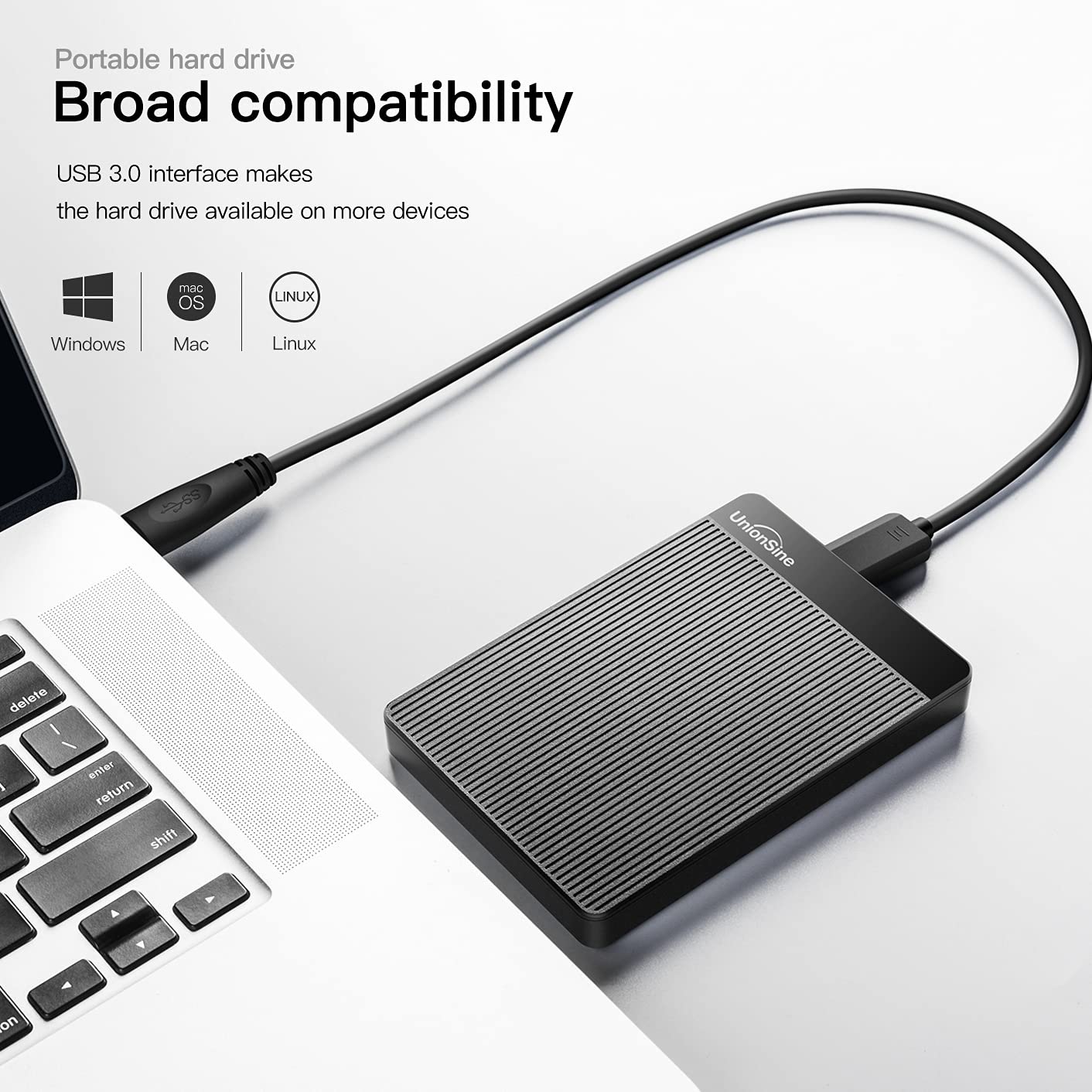 UnionSine 1TB Ultra Slim Portable External Hard Drive HDD-USB 3.0 Storage for PC, Mac, Laptop, PS4, Xbox one, Xbox 360-(Black) 🍁 All In One Marketplace Canada