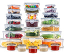 Pure Future 50-Piece Food Storage Containers Set (25-Pack) - Includes 2x JUMBO 2.5L (84oz) & 2x 1.5L Large Bins, Airtight Plastic Meal Prep Lunch Boxes with Lids, Microwave/Freezer Safe, BPA Free 🍁 All In One Marketplace Canada