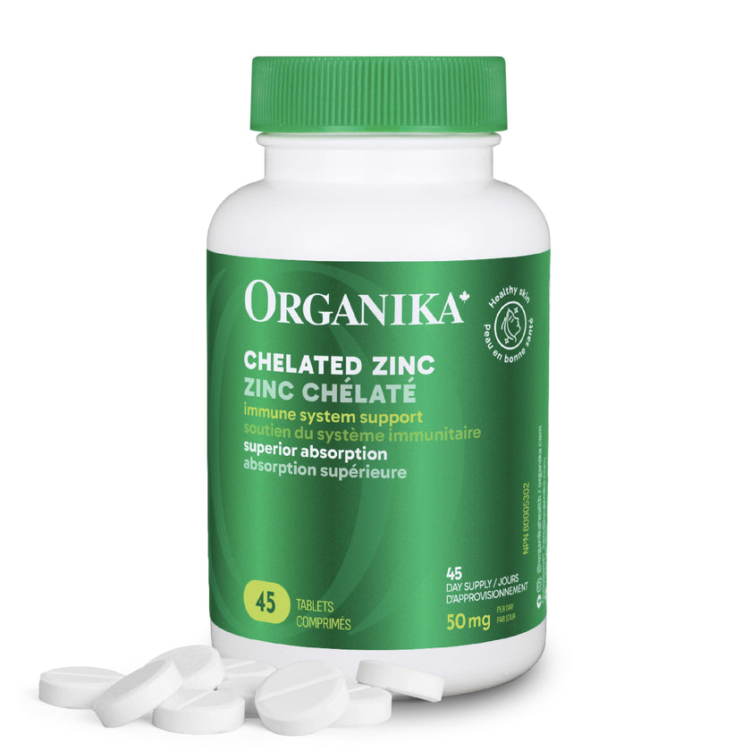 Organika Chelated Zinc 45 Tabs 🍁 All In One Marketplace Canada