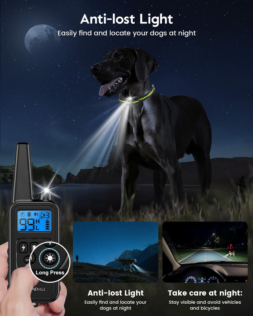 SLOPEHILL Dog Training Collar with Remote,4200Ft Electronic Shock Collars,Waterproof E-Collar Featuring Beep,Vibration,Shock,Light and Keypad Lock Mode,fit for Small Medium Large Dogs (Green) 🍁 All In One Marketplace Canada