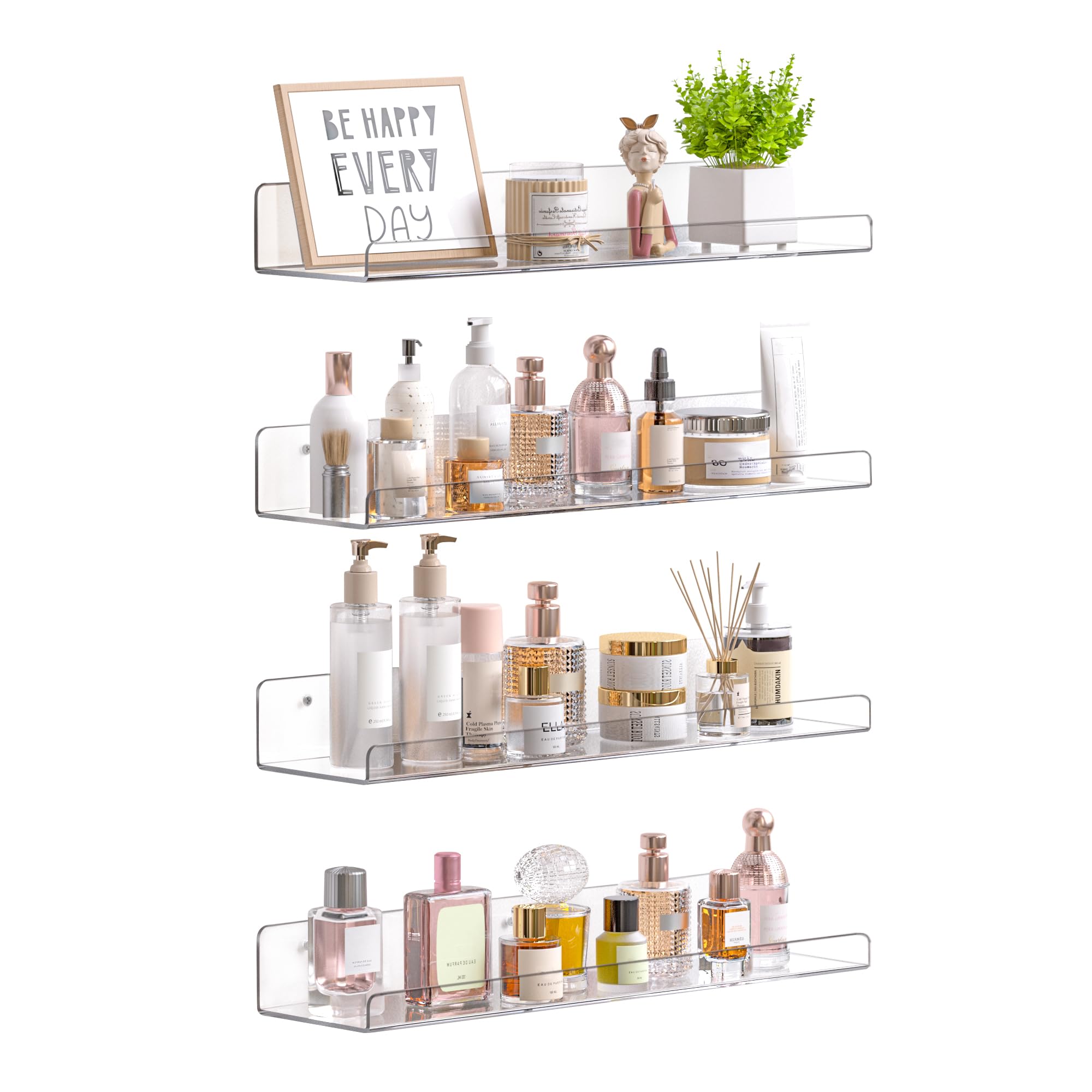 upsimples Clear Acrylic Shelves for Storage, 15