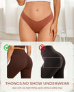 Underwear Womens Seamless Underwear Thongs for Women Sexy No Show V-Waisted Ladies Tangas Panties 6 Pack 🍁 All In One Marketplace Canada