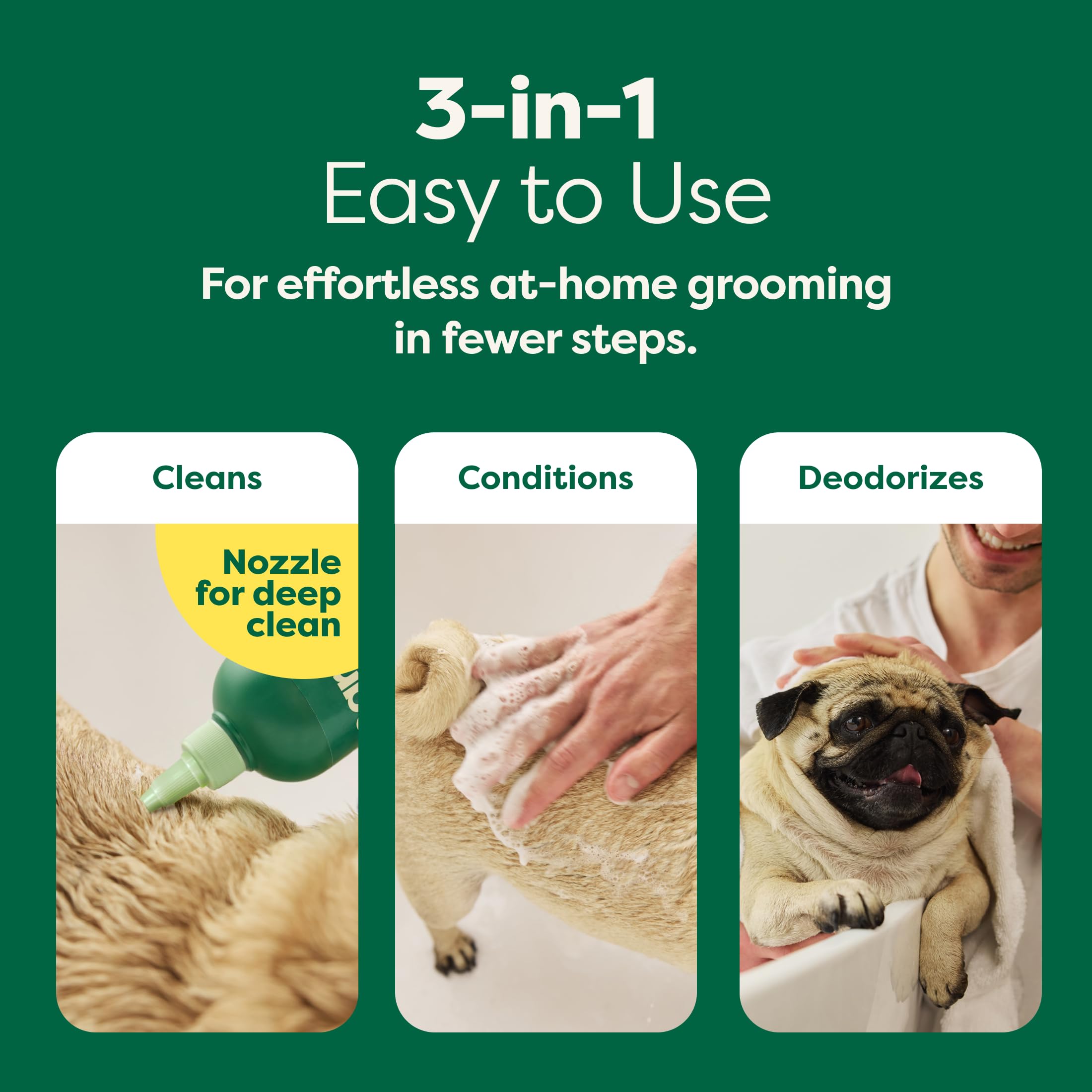Earth Rated (A Canadian Company), 3-in-1 Soothing Dog Shampoo and Conditioner, Deodorizing Oatmeal Shampoos for Dogs and Puppies, Great for Smelly Pets, White Tea and Basil Scent, 473 ml 🍁 All In One Marketplace Canada