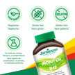 Jamieson Chewable Iron 18 mg Plus Vitamin B12 1,000 mcg Tropical Mango Lime Flavour, Helps Prevent Iron Deficiency, and Supports Natural Energy. Vegetarian, Gluten-Free, No Artificial Colours, Flavours, or Preservatives, 45 Chewable Tablets