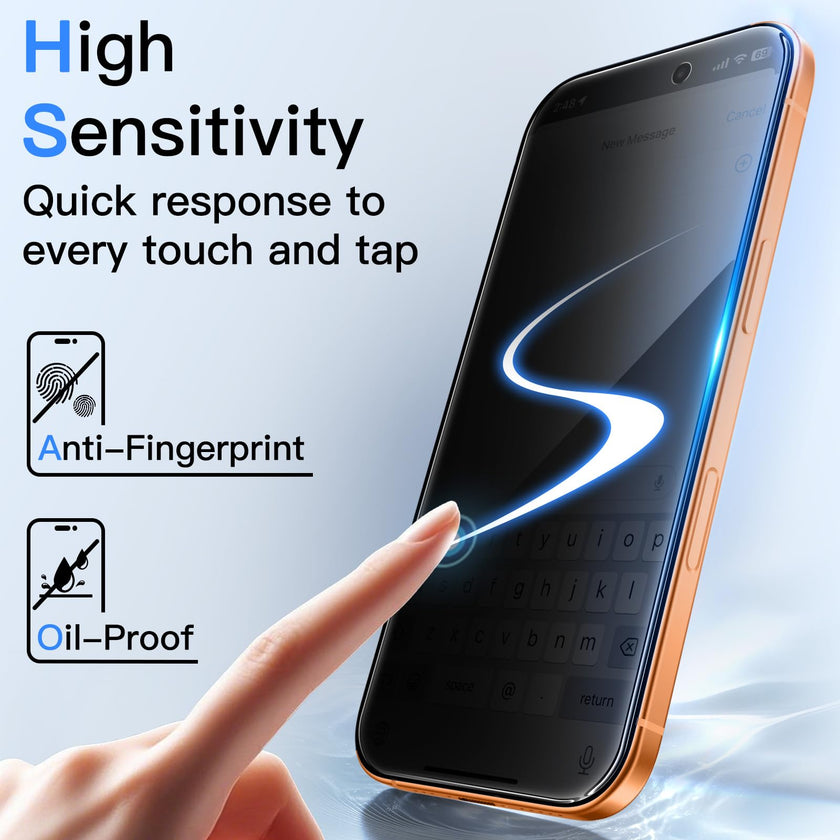 JETech Privacy Screen Protector for iPhone 17 Pro Max 6.9-Inch with Camera Lens Protector, Anti-Spy Tempered Glass Film, Easy Installation Tool, 2-Pack Each 🍁 All In One Marketplace Canada