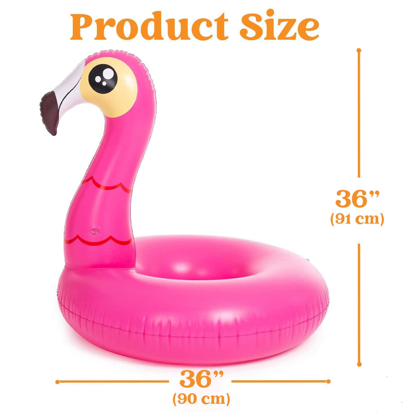 JOYIN 2-Pack Flamingo Unicorn Pool Float - Fun Beach Floaties, Inflatable Swimming Pool Tubes Party Toys, Lake Beach Floaty Swim Rings Summer Pool Raft Lounger for Adults & Kids 🍁 All In One Marketplace Canada