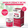 Hemeboost 232mg Heme Iron Supplements Polypeptide, (11.6mg Elemental Iron), Prevents Iron Deficiency & Anemia, Better Absorption, Well-Tolerated, Safe for Pregnancy, 60 Tablets 🍁 All In One Marketplace Canada