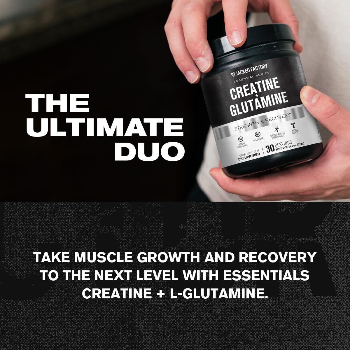 Creatine + Glutamine - Canadian-Owned Supplement with L-Glutamine - 30 Servings 🍁 All In One Marketplace Canada