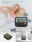 MeesMeek Digital Travel Alarm Clock: Small Bedside LCD Clock with Date Temperature Snooze Backlight 12/24H Weekend Mode and 2 Volume, Desk Clock for Kids Office Bedroom, Battery Included (Black) 🍁 All In One Marketplace Canada