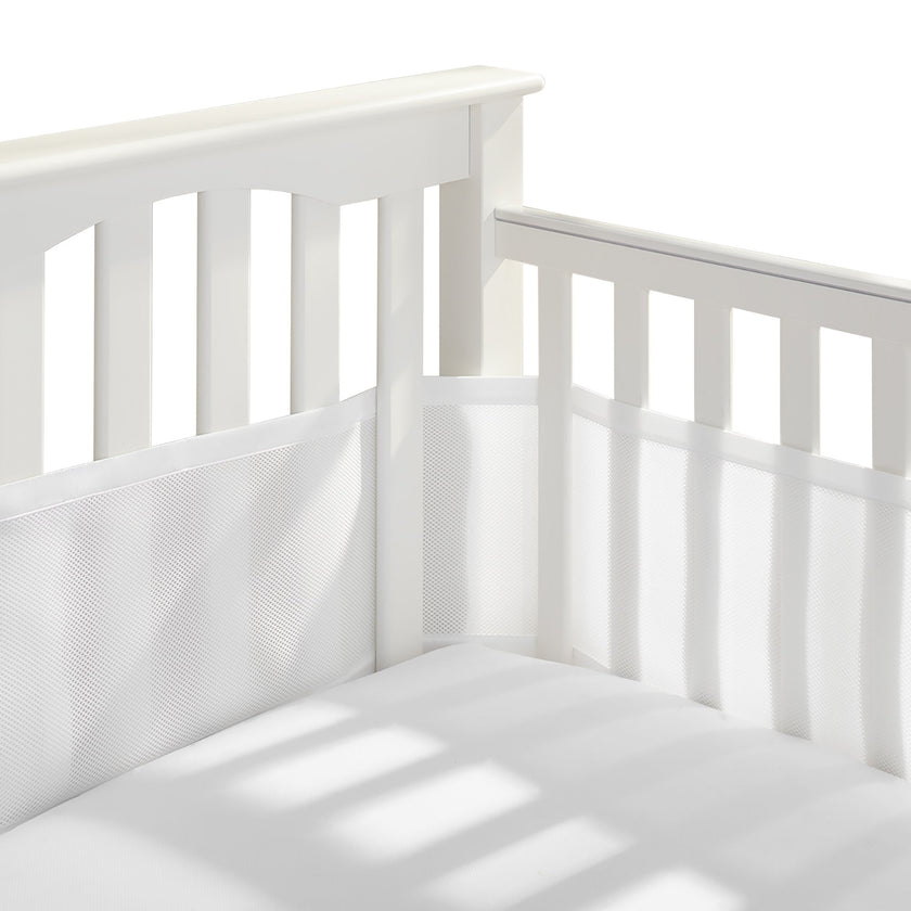 BreathableBaby Breathable Mesh Liner for Full-Size Cribs, Classic 3mm Mesh, White (Size 4FS Covers 3 or 4 Sides) 🍁 All In One Marketplace Canada