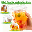 Sipthene 16 oz Clear Plastic Cups with Lids and Straws, 50 Set Disposable Coffee Cups for Iced Coffee, Cold Beverages, Smoothies and to-Go Drinks 🍁 All In One Marketplace Canada