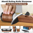 Abardi Rolling Knife Sharpener, Knife Sharpening with Diamonds Made Easy, Knife Sharpeners Kit with 15 & 20 Degree Magnetic Angle, Kitchen Gadgets Birthday Gifts for Men Dad Husband Fathers (Walnut) ﻿ 🍁 All In One Marketplace Canada