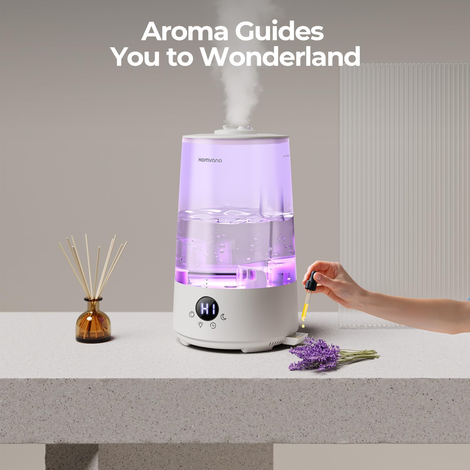 Homvana 3.6L Top-Fill Humidifiers for Bedroom Home, 360° Cool Mist, 16dB 🍁 All In One Marketplace Canada