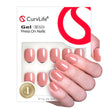 CurvLife Soft Gel Extra Short Press on Nails, 30Pcs Honey Peach Pink Oval Acrylic Fake Nails with Design Full Cover for Women Reusable Square Press on Nail Kit with Nail Glue Adhesive Tabs 🍁 All In One Marketplace Canada