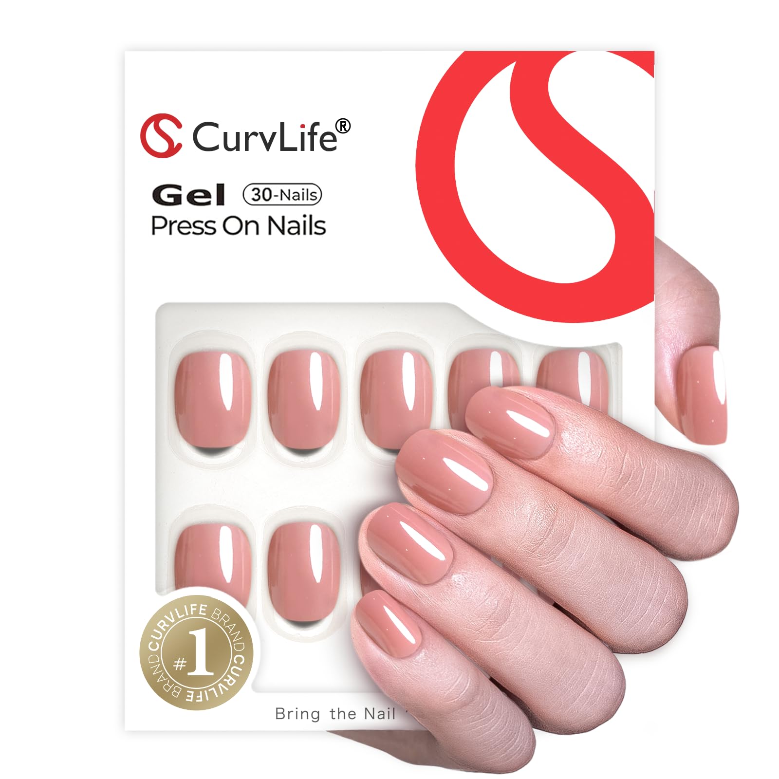 CurvLife Soft Gel Extra Short Press on Nails, 30Pcs Honey Peach Pink Oval Acrylic Fake Nails with Design Full Cover for Women Reusable Square Press on Nail Kit with Nail Glue Adhesive Tabs 🍁 All In One Marketplace Canada