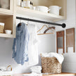 SUNALLY Shower Curtain Rod Adjustable 32-75 Inch, Spring Tension Shower Pole Rods Extendable Stainless Steel Telescoping Curtain Rod for Bathroom Windows Closet, No Drilling, No Slip, No Rust, Black 🍁 All In One Marketplace Canada