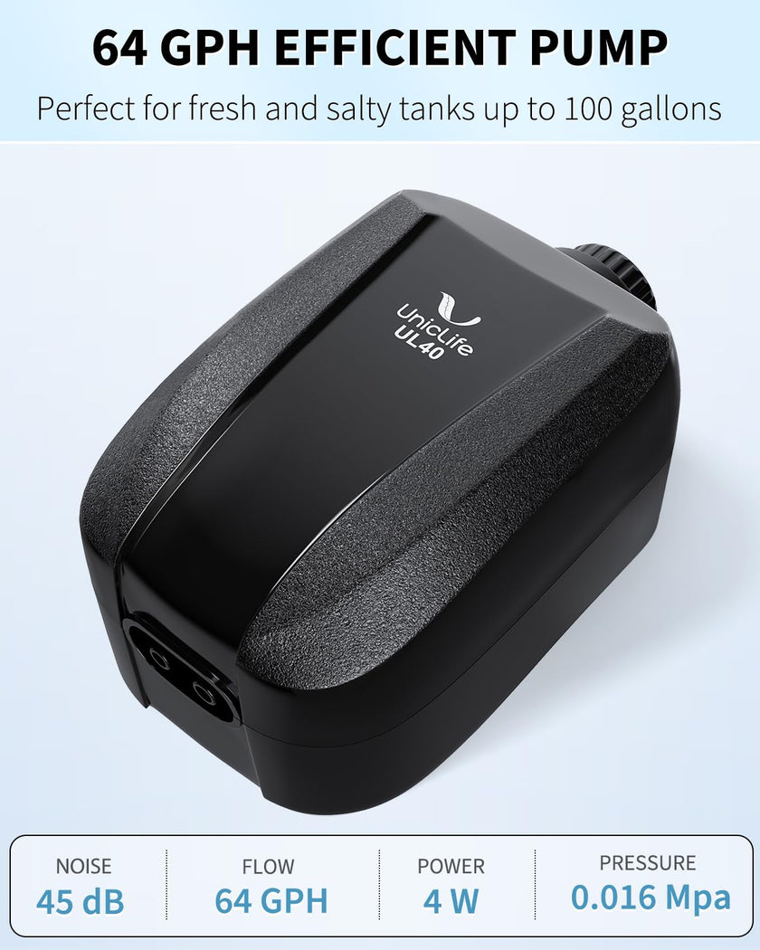Pawfly Adjustable Aquarium Air Pump 4-LPM 2 Outlets with Oxygen Accessories for 20-100 Gallon Fish Tank Pond 🍁 All In One Marketplace Canada
