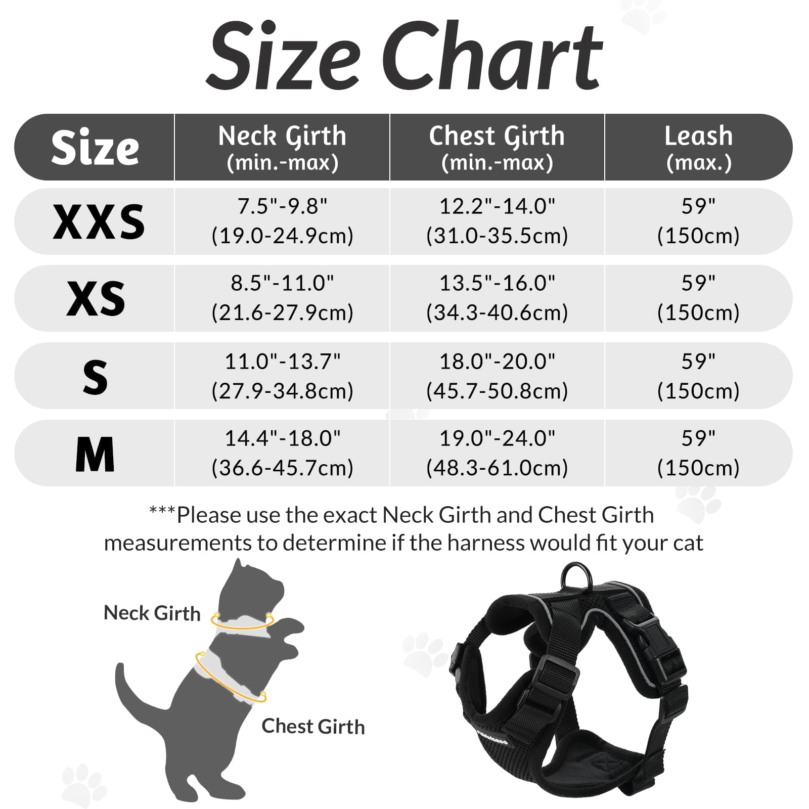 rabbitgoo Cat Harness and Leash for Walking, Escape Proof Soft Adjustable Vest Harnesses for Small Medium Cats, Easy Control Breathable Reflective Strips Jacket, XS, Black 🍁 All In One Marketplace Canada