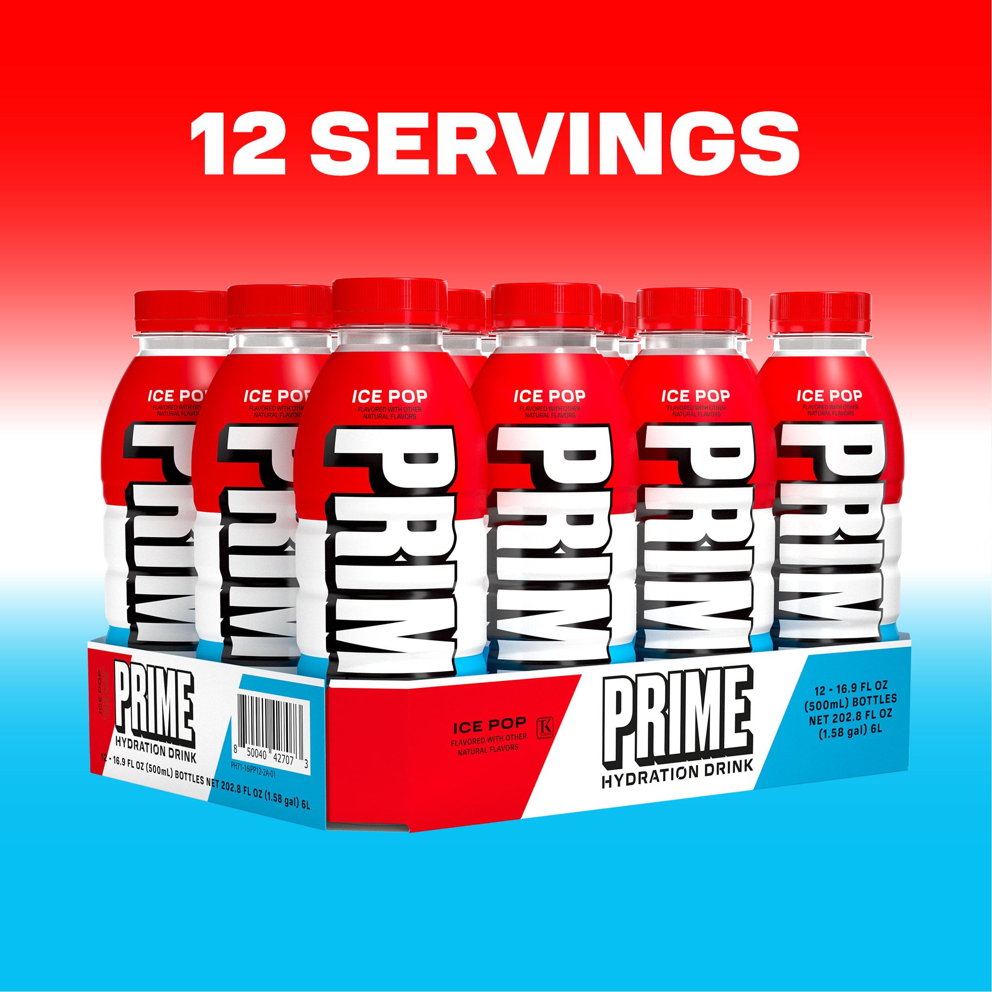 Prime Hydration Drink Ice Pop 12x500ml 🍁 All In One Marketplace Canada