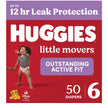 Huggies Size 6 Diapers, Little Movers Baby Diapers, Size 6 (35+ lbs), 50 Count 🍁 All In One Marketplace Canada