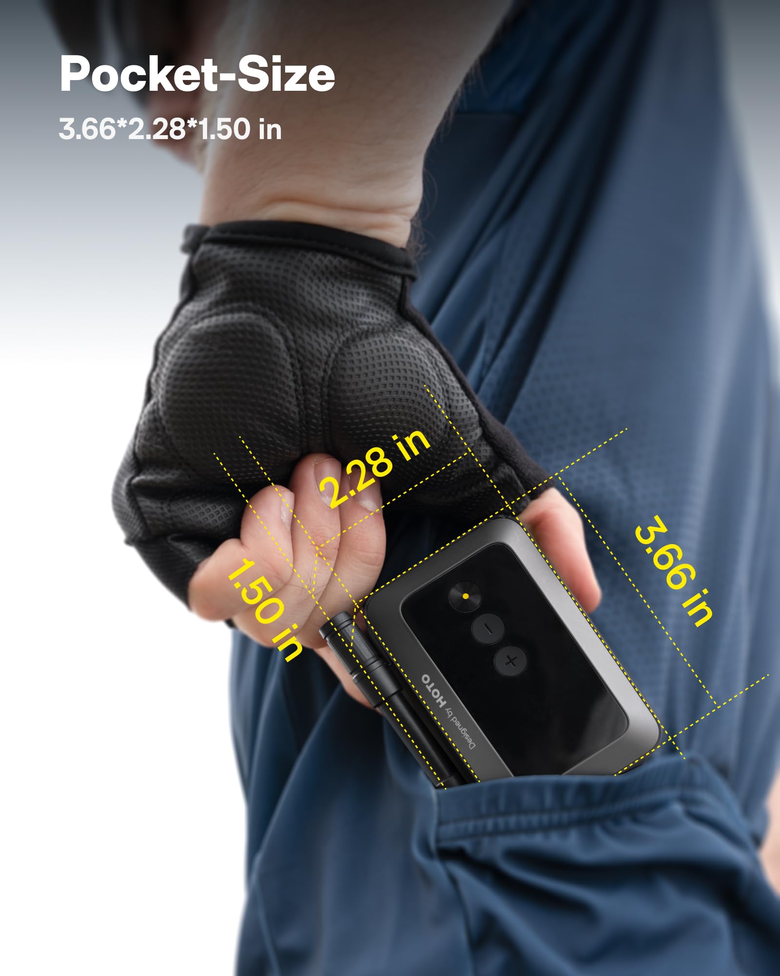 HOTO Electric Bike Pump, 150PSI Fast Inflate with Pressure Gauge, Mini Portable Bicycle Tire Inflator with Schrader & Presta Valve, for E-Bike, Road, Mountain, City and Fat Bikes, Motorcycle, BMX 🍁 All In One Marketplace Canada