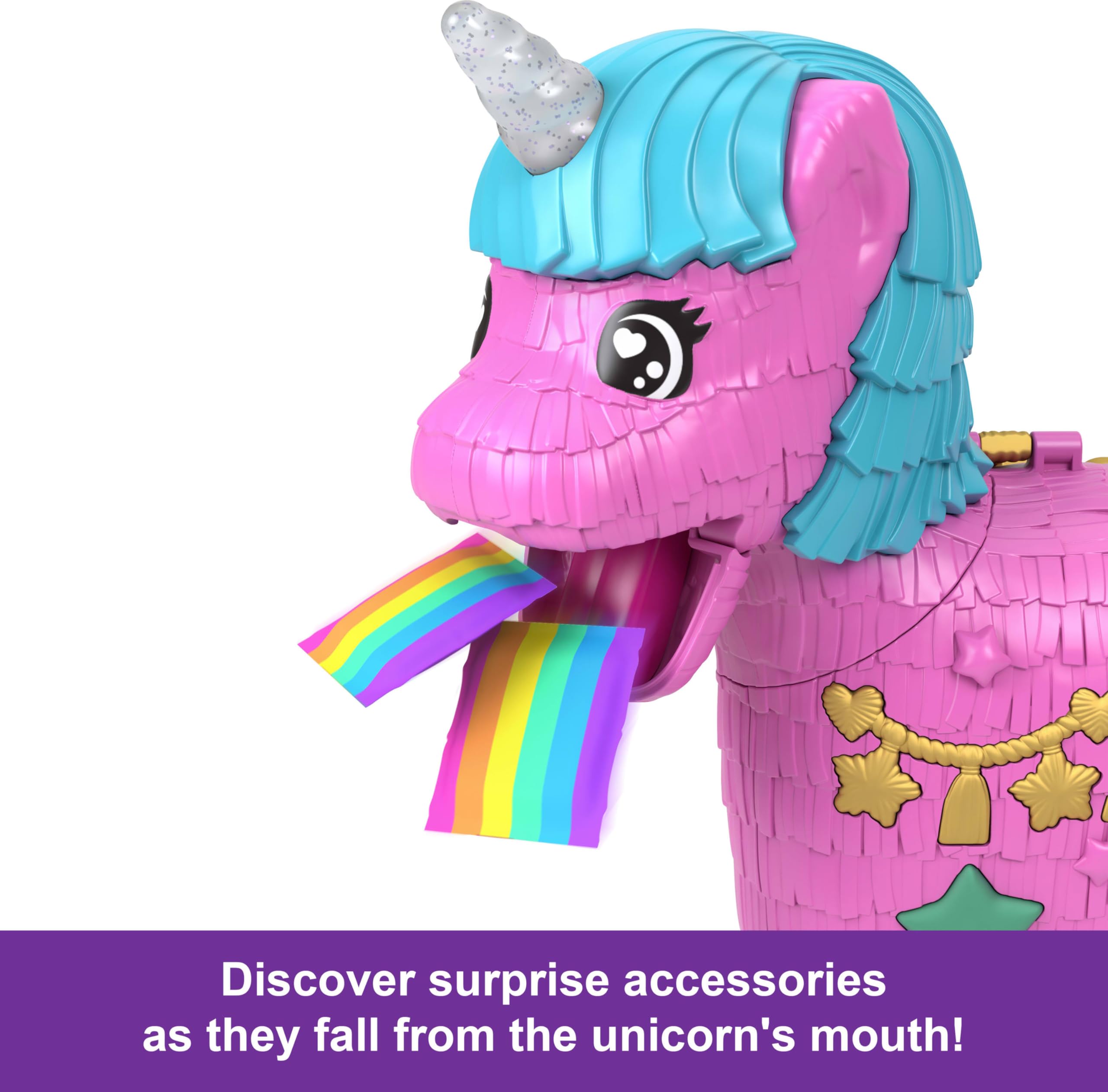 Polly Pocket Dolls & Playset with Pets & 25+ Surprise Accessories, Birthday Celebration Unicorn Partyland Playset, Hot Air Balloon Ride 🍁 All In One Marketplace Canada
