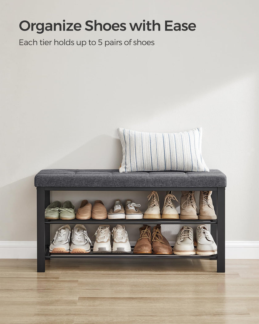 SONGMICS Shoe Storage Bench, Entryway Bench with Cushion 🍁 All In One Marketplace Canada