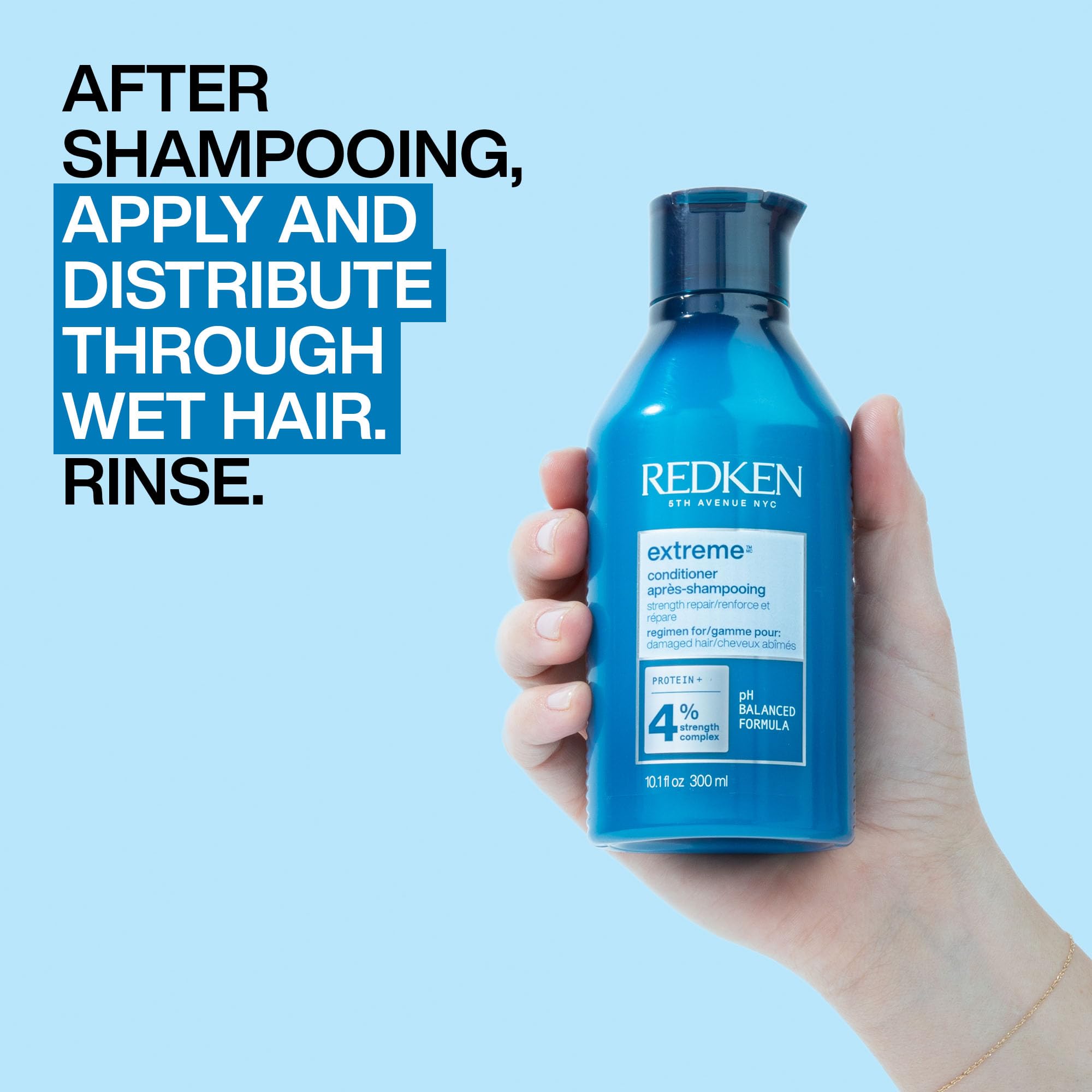 Redken Extreme Conditioner For Damaged Hair, Strengthens And Repairs With Protein, Fortifies Weak Hair To Prevent Breakage, 300ml 🍁 All In One Marketplace Canada