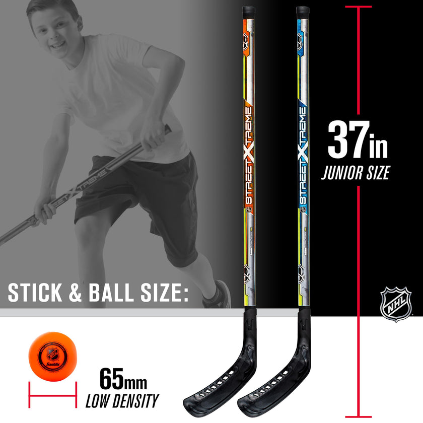 Franklin Sports Youth Street Hockey Set - Includes 2 Street Hockey Sticks and 1 Street Hockey Ball - Official NHL Licensed Product - Perfect Hockey Starter Set for Kids 🍁 All In One Marketplace Canada