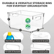 ClearSpace Clear Plastic Storage Bins – Pantry Organizers & Storage Containers, Cabinet Organizer - Home Organization Must Haves for Kitchen, Laundry Room, Office, Closet, Garage & Freezer 🍁 All In One Marketplace Canada