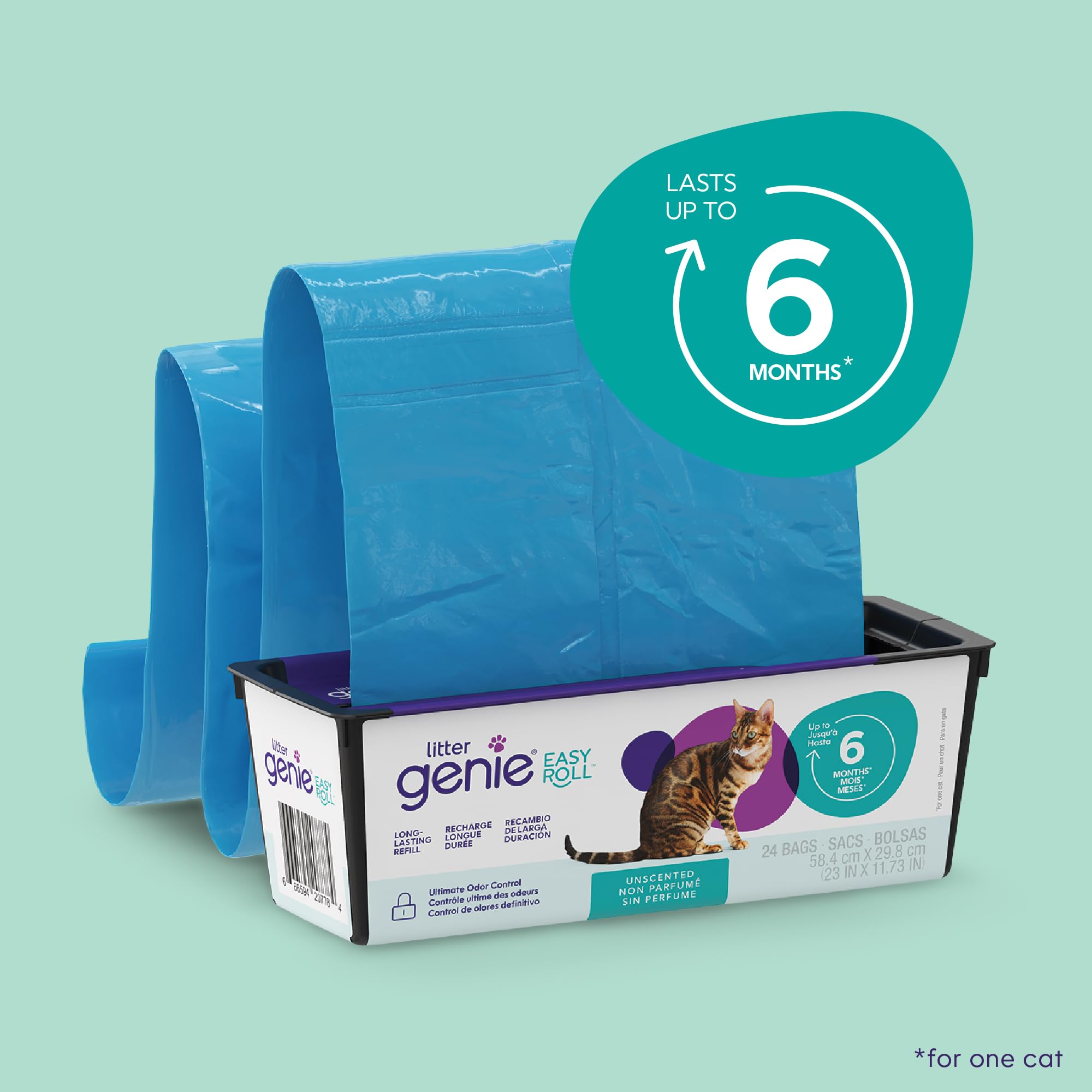 Litter Genie Easy Roll Refill - Up to 6 Months of Supply – Compatible only with The Litter Genie Easy Roll Pail. Long Lasting cat Litter Bags Refill 🍁 All In One Marketplace Canada