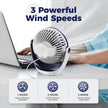 OCOOPA Small USB Desk Fan Table Fan 5'' with Strong Airflow & Quiet Operation, Portable Cooling Mini Fan 3 Speed, 360°Rotatable Head for Home Office Bedroom Desktop 🍁 All In One Marketplace Canada