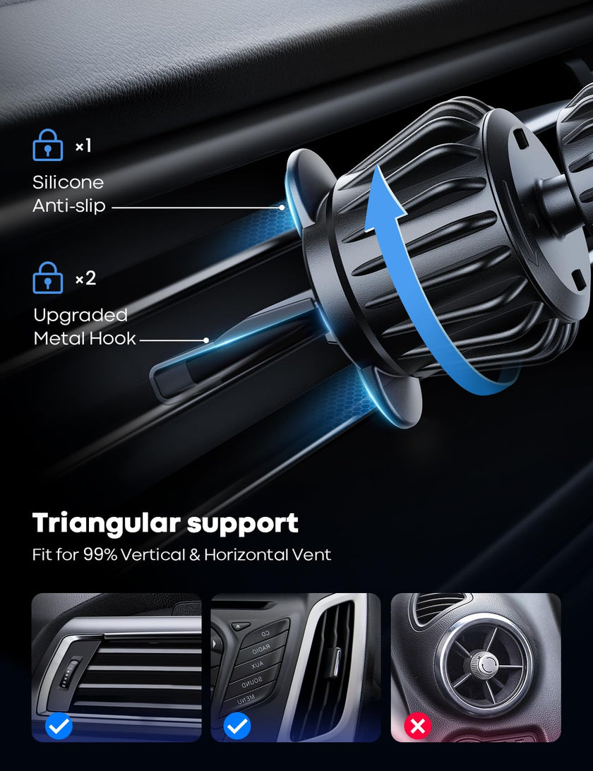 Lamicall Fits Magsafe Car Mount, [20 Strongest Magnets] Magnetic Vent Phone Holder Car, Cell Phone Holder Mount for iPhone 14 15 16 17 Pro Max Serie & Magsafe Case, Car Accessorie, GPS Dash Mount 🍁 All In One Marketplace Canada