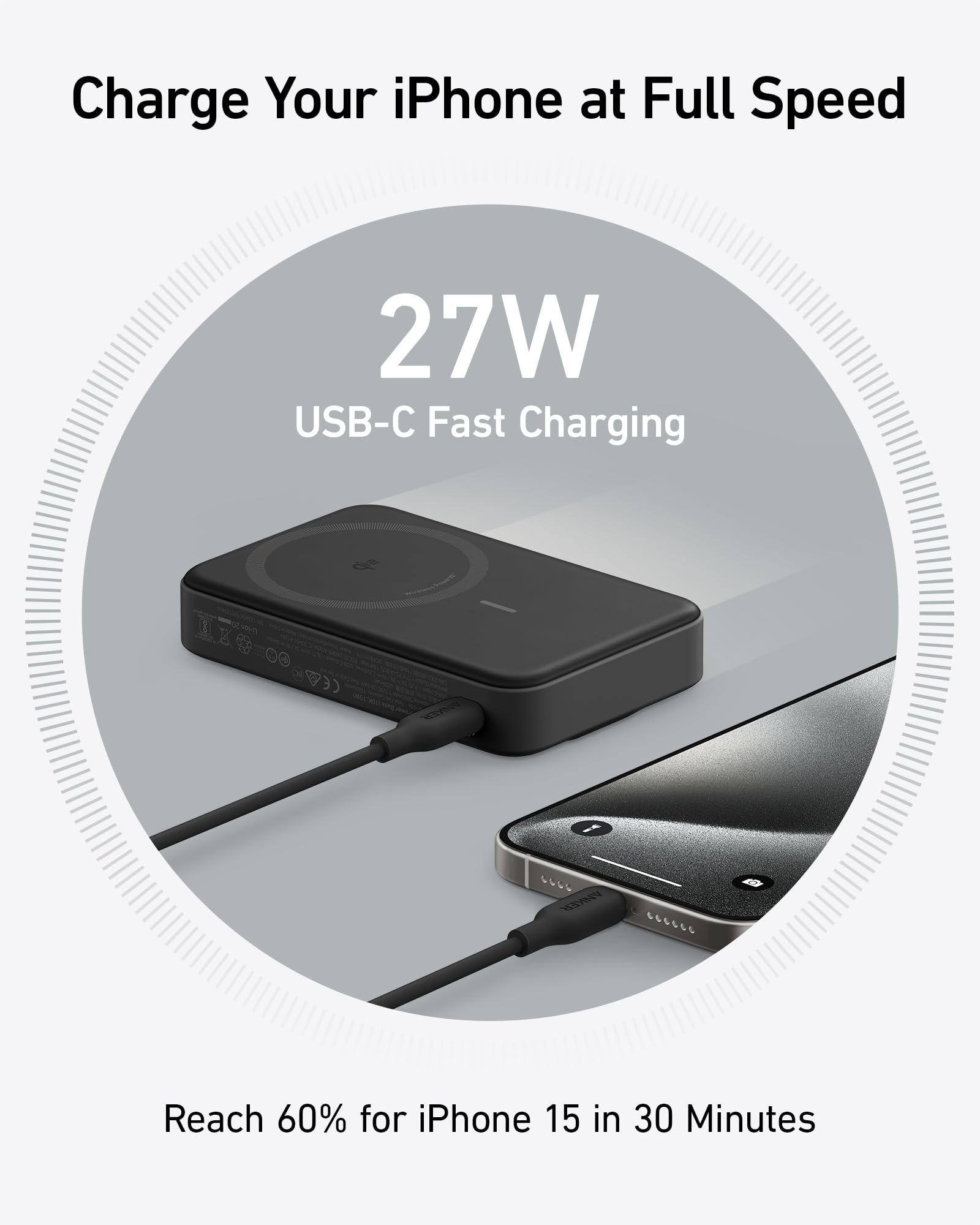 Anker MagGo Power Bank, Qi2 Certified 15W Ultra-Fast MagSafe-Compatible Portable Charger, 10,000mAh Battery Pack with Smart Display, Foldable Stand, for iPhone 17/16/15/14/13/12 (USB-C Cable Included) 🍁 All In One Marketplace Canada
