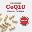 CoQ10 Supplement | Ultra Strength 400MG Per Daily Dose | Migraine, Headache & Heart Health Support | Coenzyme Q10 to Reduce Migraine Frequency & Support Cardiovascular Health | Made in Canada & Non-GMO | 30 Day Supply | 60 Ct