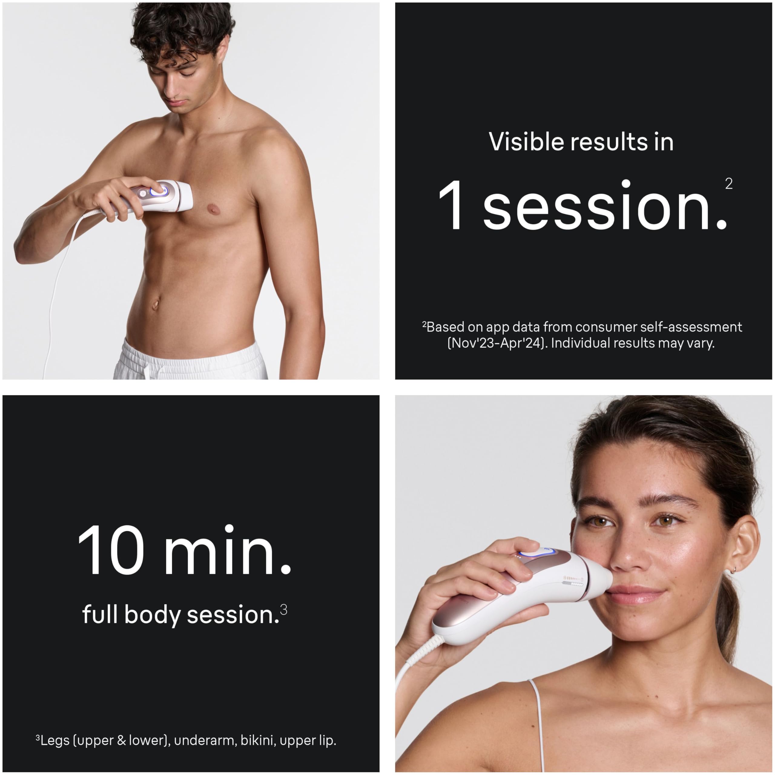 Braun IPL, Laser Hair Removal for Women & Men, Skin i-Expert IPL 7, Smart At-Home Laser with Venus Razor + 3 Heads + App, PL7243 🍁 All In One Marketplace Canada