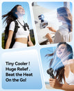 KIMMOO Portable Handheld Turbo Fan with Ice Cooler, Powerful 21000 RPM, Speed (1-199), Up to 14Hrs Cooling, Rechargeable Personal Fan (Black) 🍁 All In One Marketplace Canada