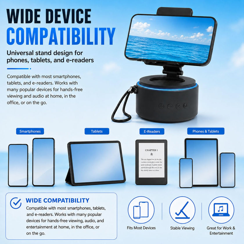 ZAPUVO Gifts for Men Dad, Bluetooth Speaker with Phone Stand, Christmas Anniversary for Men - Birthday Gifts for Him Husband Boyfriend, Wireless Speaker Phone Holder for Home Office Desk Use 🍁 All In One Marketplace Canada