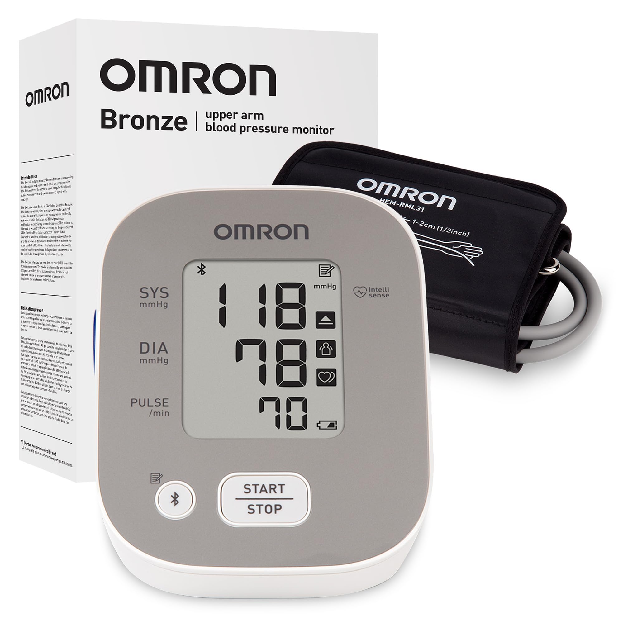 OMRON Bronze Upper Arm Blood Pressure Monitor - Clinically Validated Blood Pressure Arm Cuff - Use OMRON Connect App for Unlimited Measurements 🍁 All In One Marketplace Canada