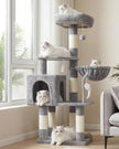 Heybly Cat Tree with Toy, Cat Tower condo for Indoor Cats, Cat House with Padded Plush Perch, Cozy Hammock and Sisal Scratching Posts, Light Gray S HCT004SW 🍁 All In One Marketplace Canada