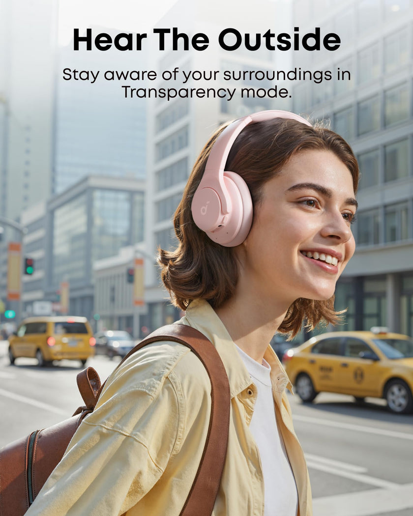 soundcore by Anker Q20i Hybrid Active Noise Cancelling Headphones, Wireless Over-Ear Bluetooth, 40H Long ANC Playtime, Hi-Res Audio, Big Bass, Customize via an App, Transparency Mode, Ideal for Travel 🍁 All In One Marketplace Canada