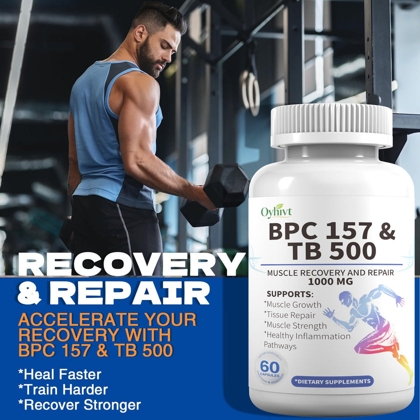 BPC-157 and TB 500 Capsules, supports muscle growth, tissue repair, strength,BPC-157 and TB 500for Muscle and Workout Recovery, 60-Capsule Bottle 🍁 All In One Marketplace Canada