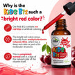 GNA Naturals Kids Vitamin B12 with Folate Supplement, 60ml - VitaminB12 Methylcobalamin 1000 mcg - Liquid Drops for Kids - Cherry Flavour- Methyl B12 Folate Supplement - Vitamin-B12-Complex – Vegan – For energy, metabolism and supports memory– Made in Can
