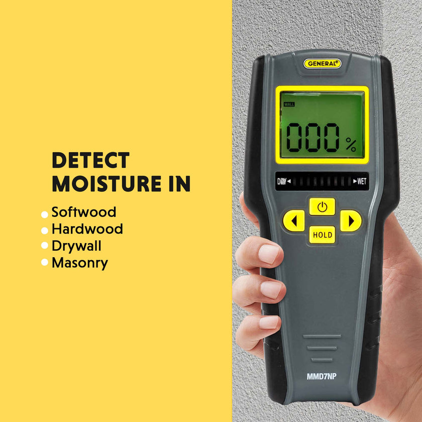General Tools MMD7NP Moisture Meter, Pinless, Digital LCD with Tricolor Bar Graph 🍁 All In One Marketplace Canada