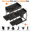 Sevenblue 4 Pack Under Sink Organizer and Storage,Bathroom Organizers, Multi-Use Under Sink Organizer for Bathroom and Kitchen with Sliding Drawer, Hang Hooks and Cup (Black, L) 🍁 All In One Marketplace Canada