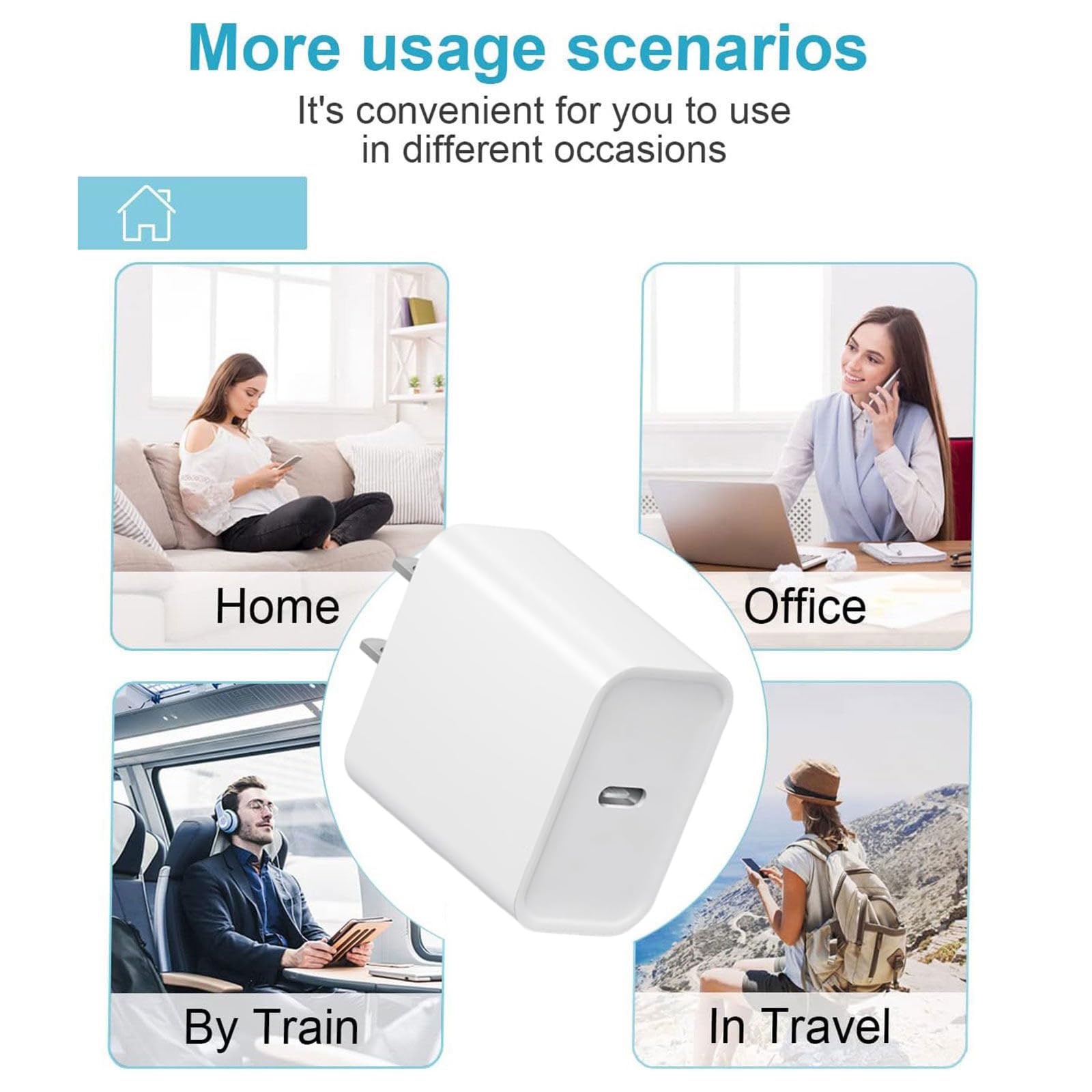 i Phone17/16/15 Fast Charger，20W USB C Charging Block with 6FT USB-C Charging Cable for i Phone17/17 Plus/17 Pro Max/16/16 Plus/16 Pro/16 Pro Max/15/15 Pro Max【4 Pack】 🍁 All In One Marketplace Canada