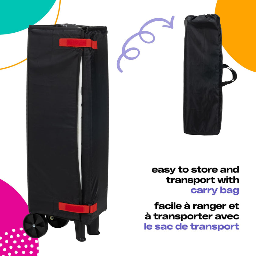 Cosco Kids Funsport® Plus Portable Playard with Full-Size Bassinet, Carry Bag & Wheels – Lightweight, Compact Fold, Breathable Mesh – Twinkle Twinkle 🍁 All In One Marketplace Canada