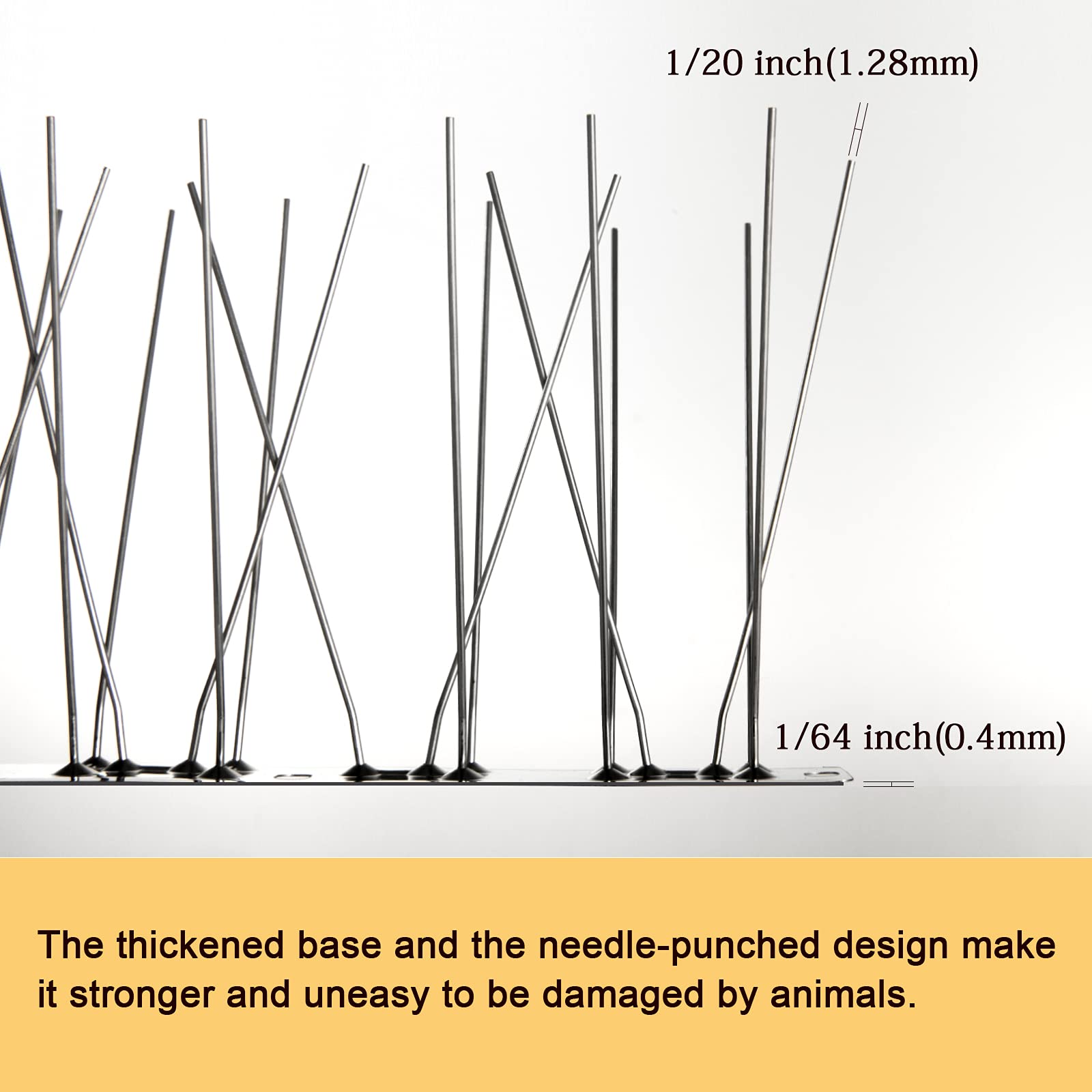 OFFO Bird Spikes with Stainless Steel Base, Durable Bird Repellent Spikes Arrow Pigeon Spikes Fence Kit for Deterring Small Bird, Crows and Woodpeckers, Covers 3.4 Feet(1.04m) 🍁 All In One Marketplace Canada