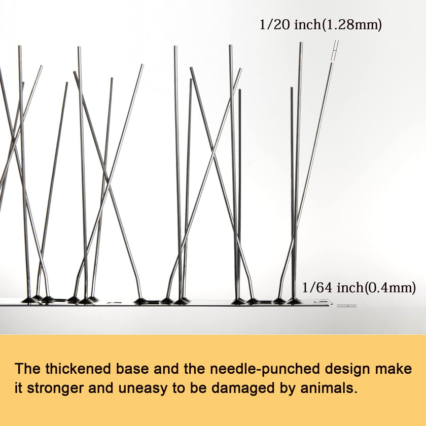 OFFO Bird Spikes with Stainless Steel Base, Durable Bird Repellent Spikes Arrow Pigeon Spikes Fence Kit for Deterring Small Bird, Crows and Woodpeckers, Covers 3.4 Feet(1.04m) 🍁 All In One Marketplace Canada